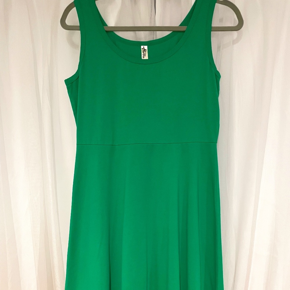 HEROU green tank dress Sz M